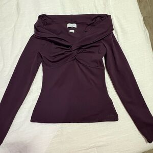 Aritzia Deep Purple Long Sleeve Top